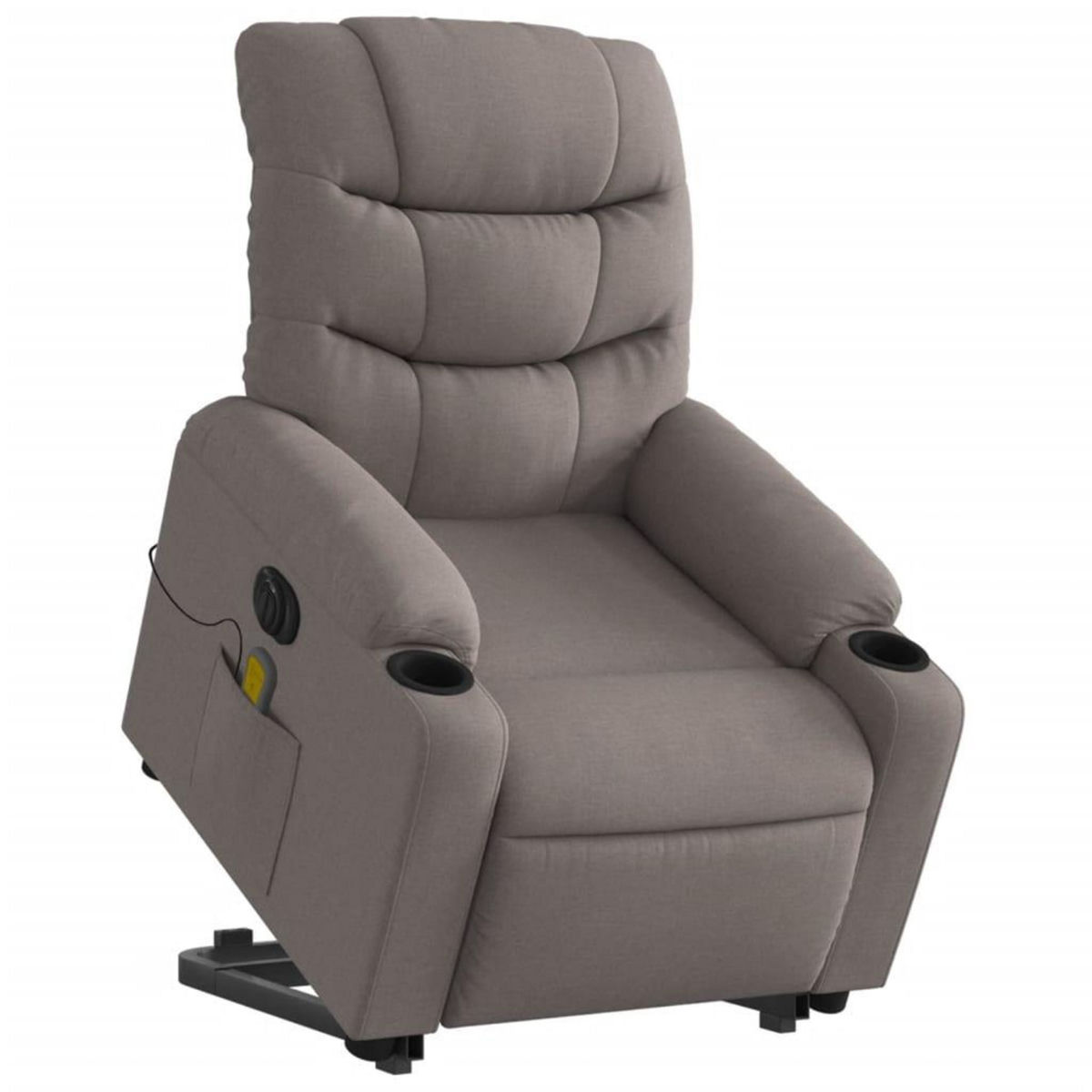 VIDAXL Fauteuil inclinable de massage electrique Taupe Tissu