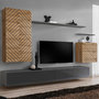Voir la diapositive 1 : Paris Prix Ensemble Meuble TV  Switch Lamel II  270cm Gris & Naturel