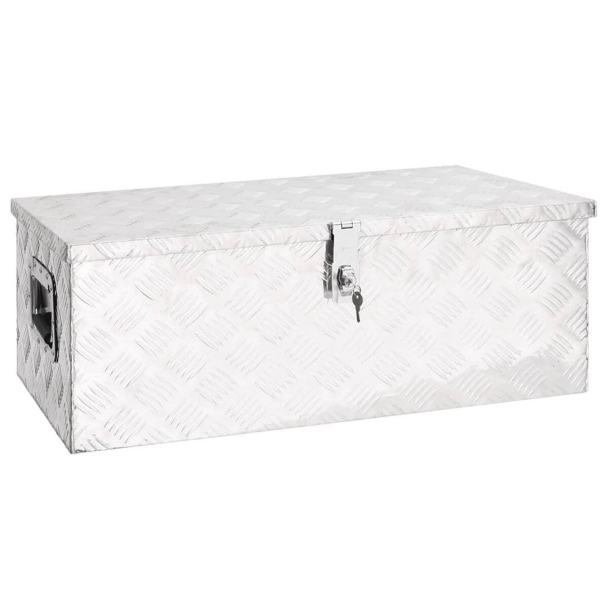 VIDAXL Boîte de rangement Argente 80x39x30 cm Aluminium