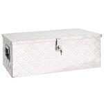 VIDAXL Boîte de rangement Argente 80x39x30 cm Aluminium