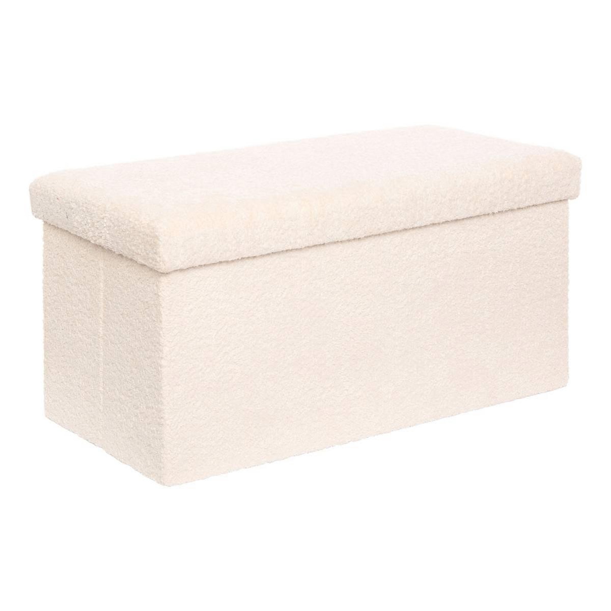 ATMOSPHERA Banc Coffre Pliable  Soana  76cm Ivoire