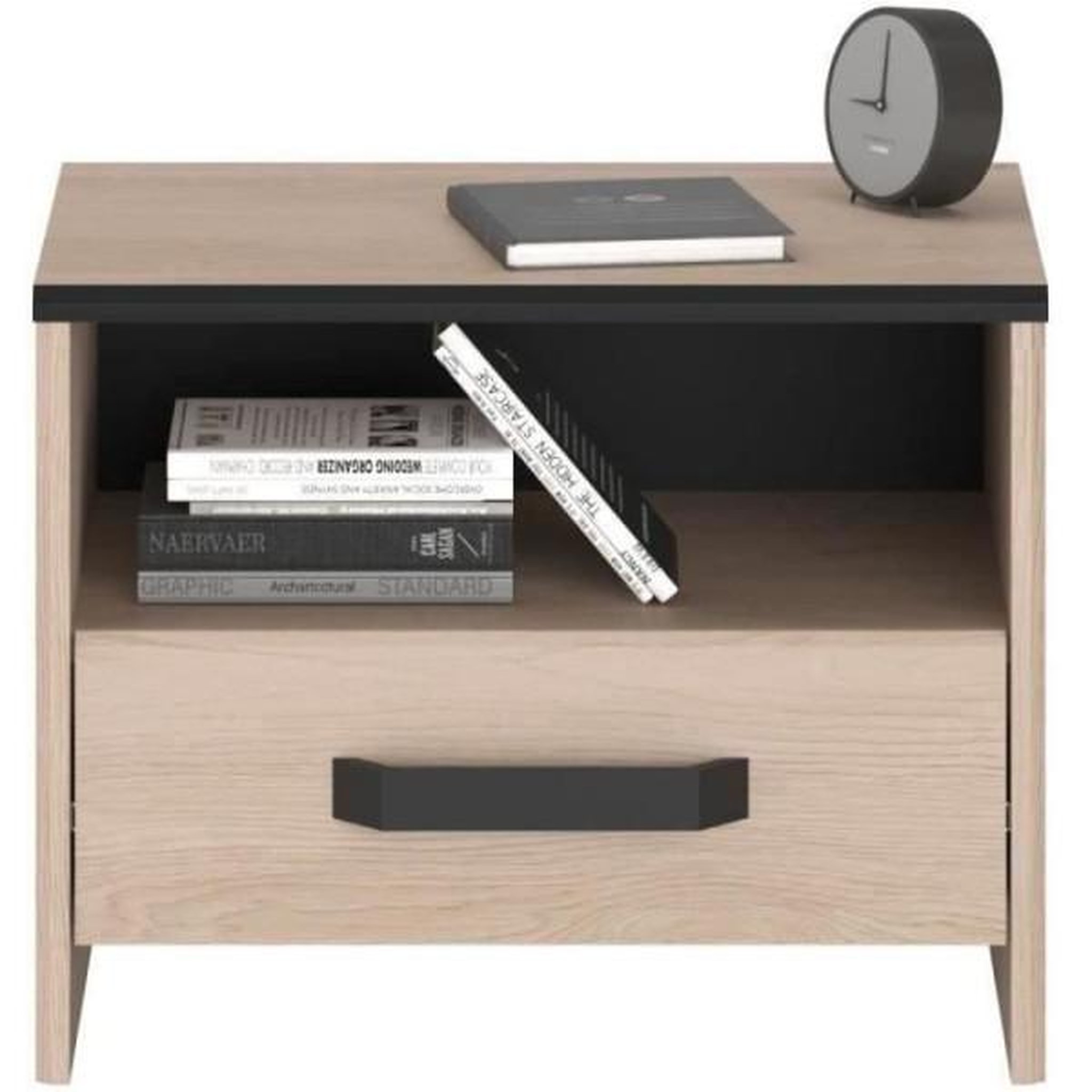 Voir la diapositive 3 : PARISOT Chambre complete adulte - ZODIAC INDUS - Chene et noir - PARISOT