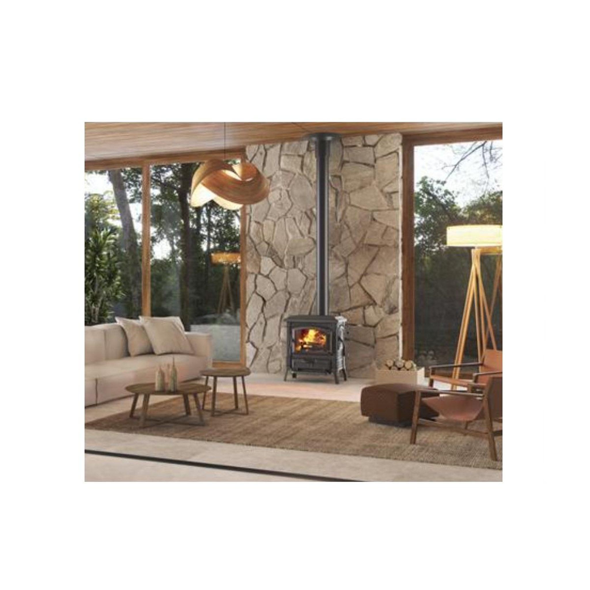 Voir la diapositive 3 : NORDICA EXTRAFLAME Poêle à bois 7.7kw noir - isettalean