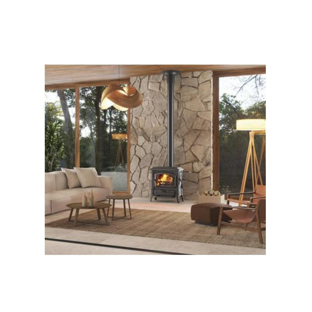 NORDICA EXTRAFLAME Poêle à bois 7.7kw noir - ISETTALEAN