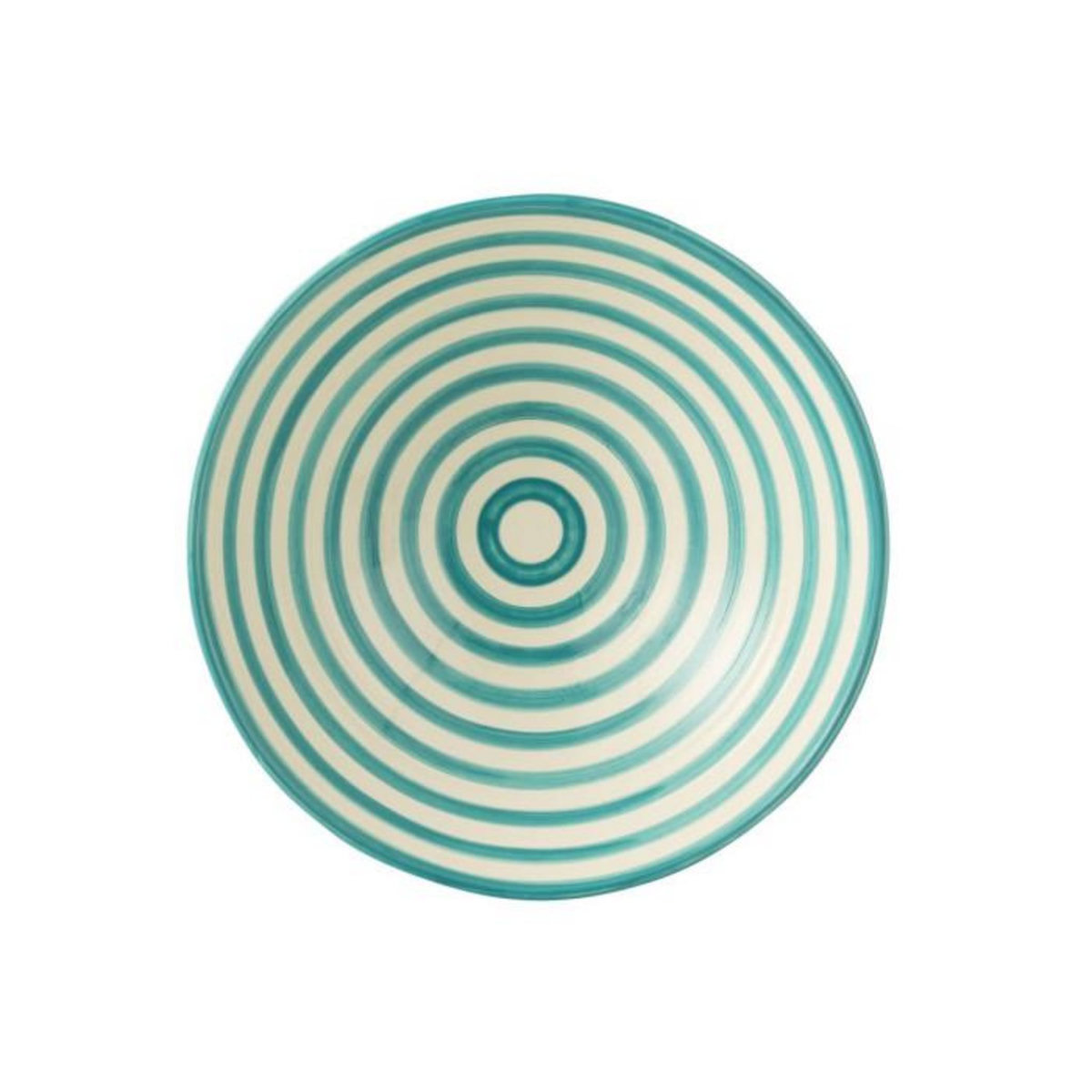 Paris Prix Saladier en Céramique  Granada Rayure  40cm Bleu Aqua