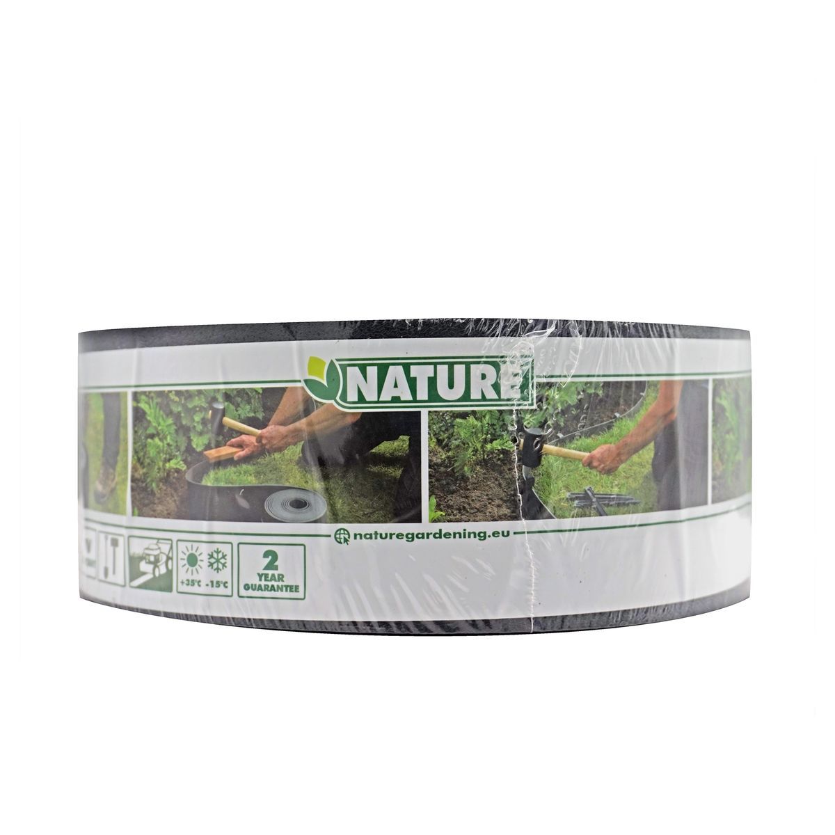 Nature Bordure de jardin - PE, épaisseur 3 mm, noir