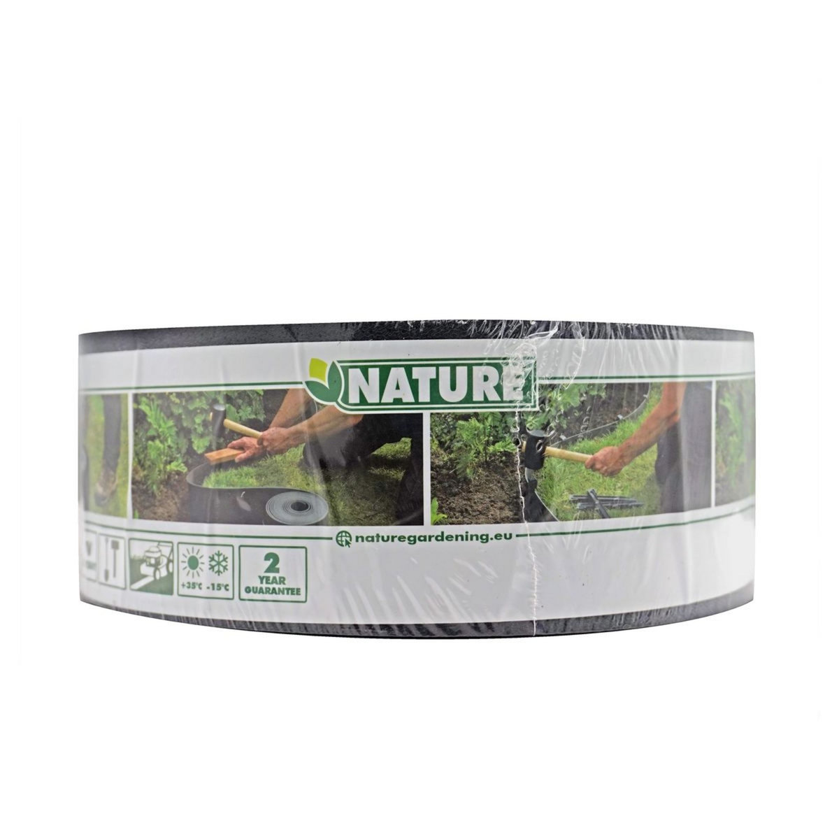 Nature Bordure de jardin - PE, épaisseur 3 mm, noir