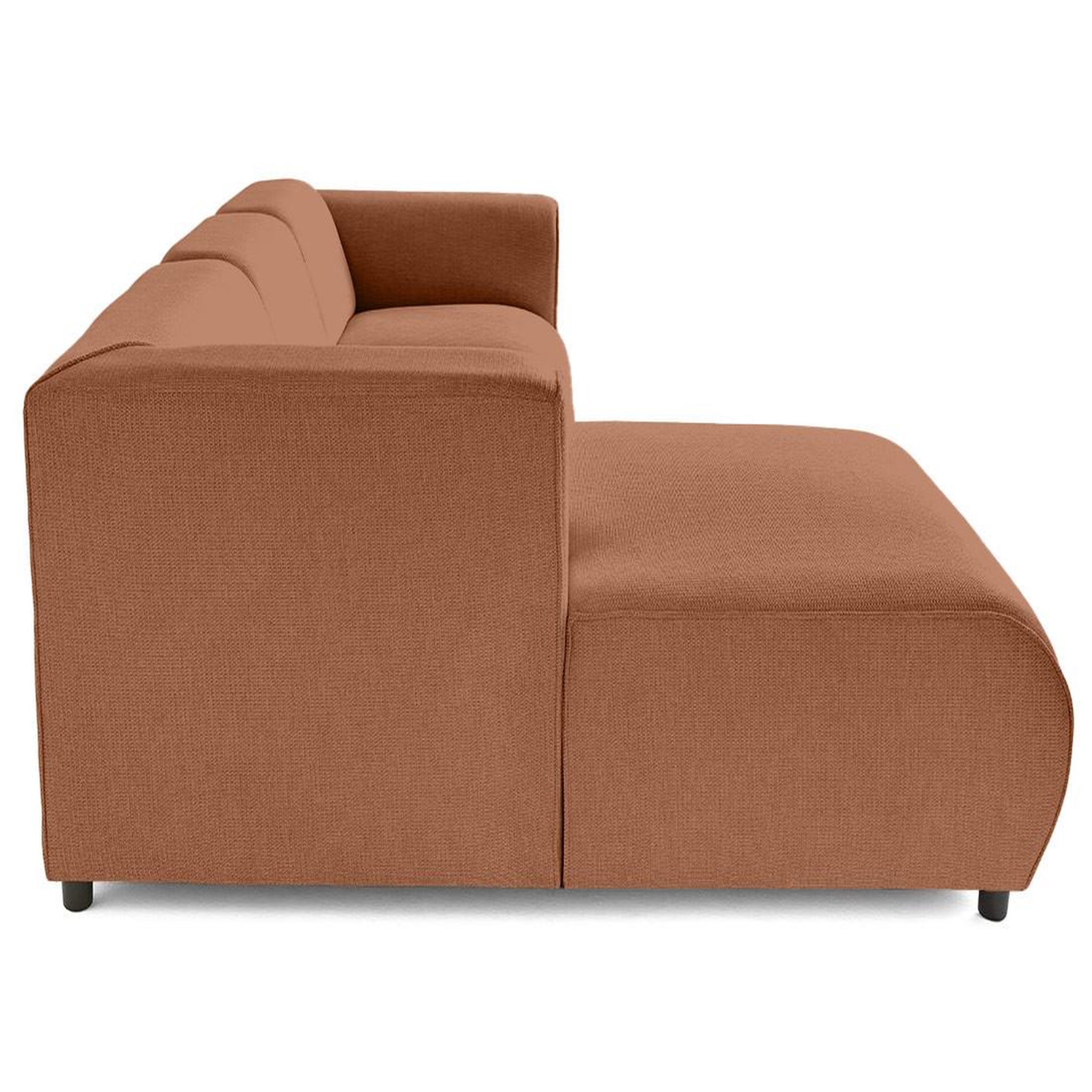 Voir la diapositive 5 : LISA DESIGN Suaro - canapé modulable d'angle gauche 4 places en tissu texturé