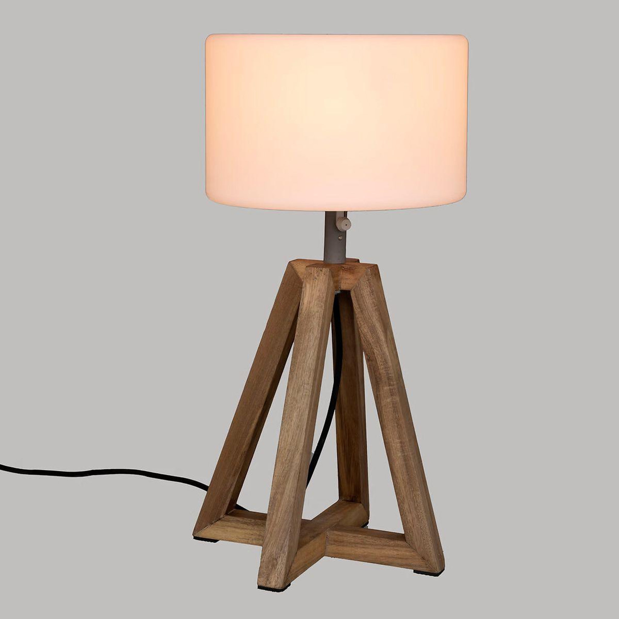Voir la diapositive 4 : ATMOSPHERA Lampe à poser outdoor  matia  58cm blanc & beige