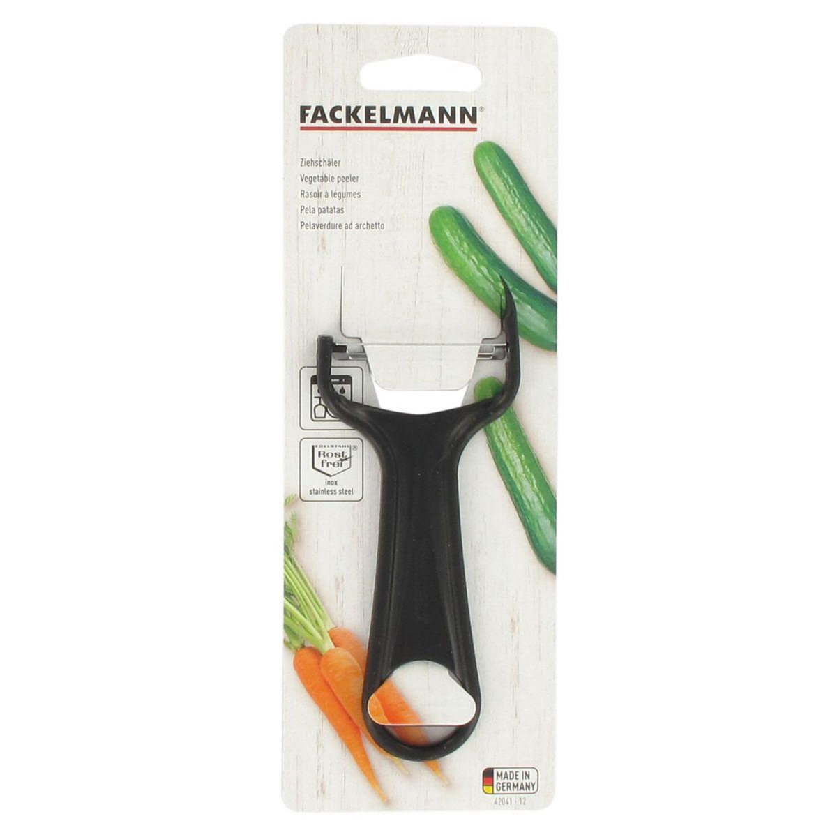 Fackelmann Lot de 2 rasoirs à légumes, éplucheurs à légumes 14 cm Fackelmann