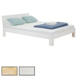IDIMEX Lit double THOMAS, en pin massif, 140 x 190 cm. Coloris disponibles : Blanc