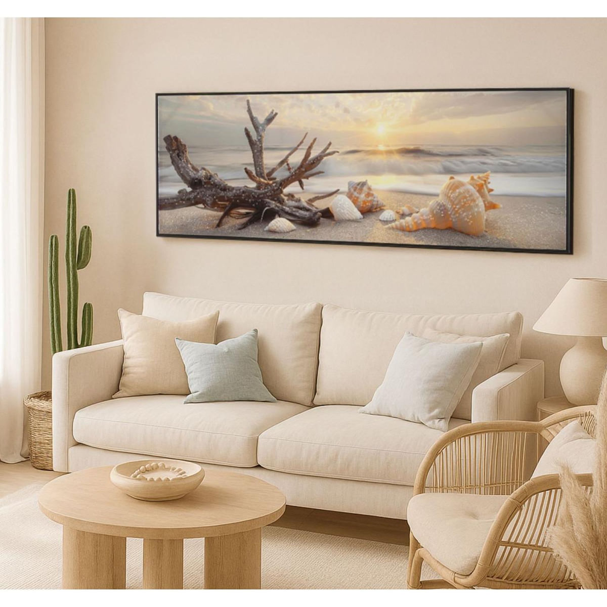 Paris Prix Tableau Imprimé  Beach II  152x52cm Multicolore
