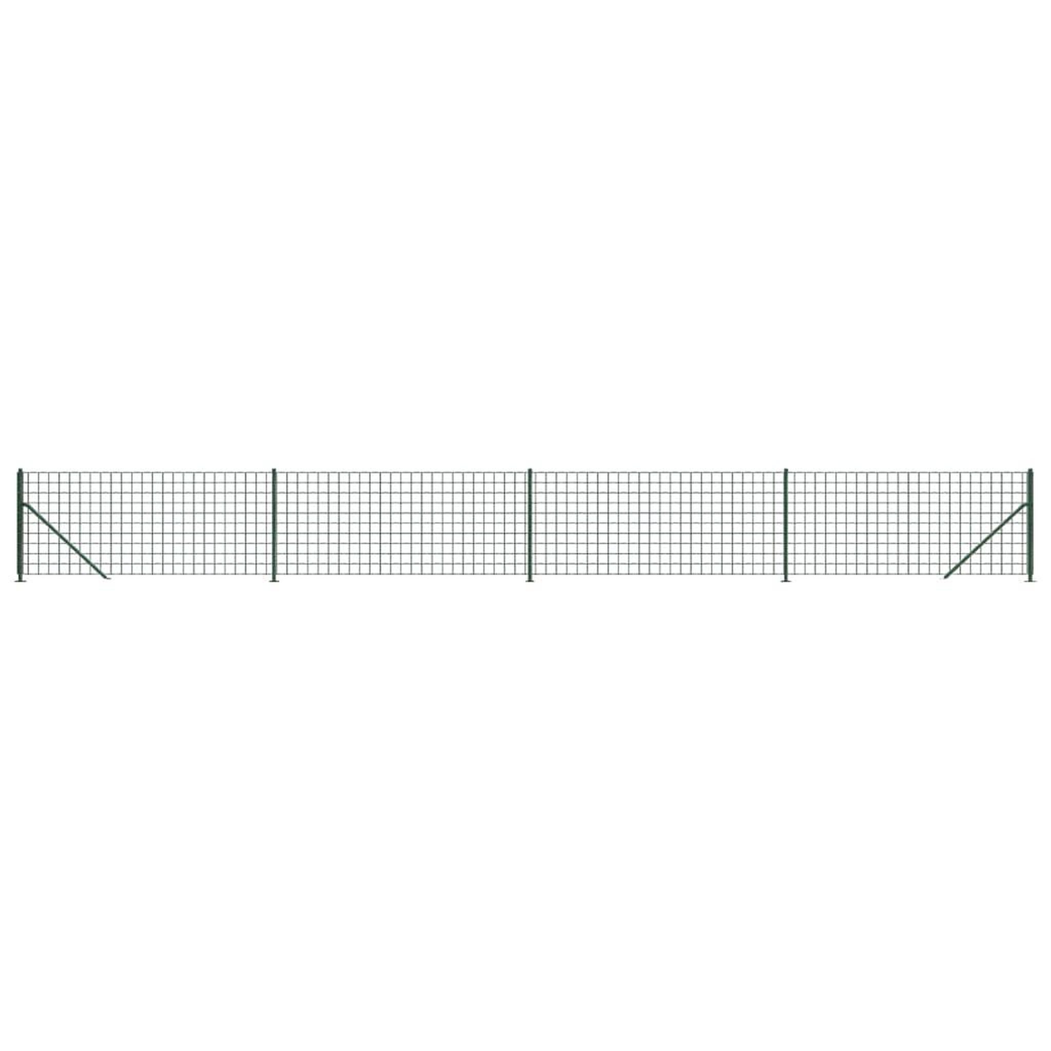 Voir la diapositive 2 : VIDAXL Cloture en treillis metallique avec bride vert 1x10 m
