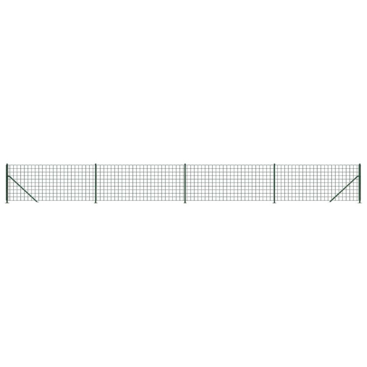 VIDAXL Cloture en treillis metallique avec bride vert 1x10 m