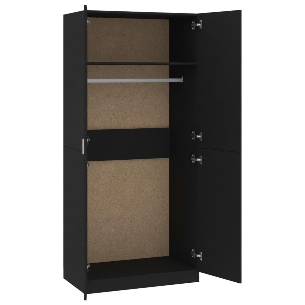 VIDAXL Garde-robe Noir 90x52x200 cm Bois d'ingenierie