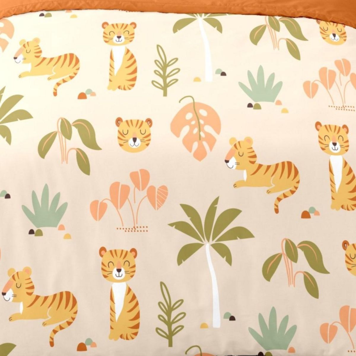 Dourev Housse de couette 140x200 César + 1 taie 100% coton