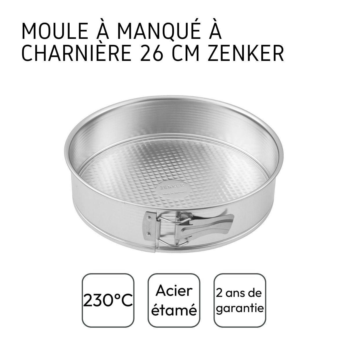 ZENKER Moule à manqué à charnière 26,3 cm Zenker Silver