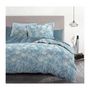 Voir la diapositive 2 : HOME LINGE PASSION Parure de couette HOME LINGE PASSION Tempete Florale - 3 Pcs - 240 x 260 - 100% Coton 57 Fils - Bleu