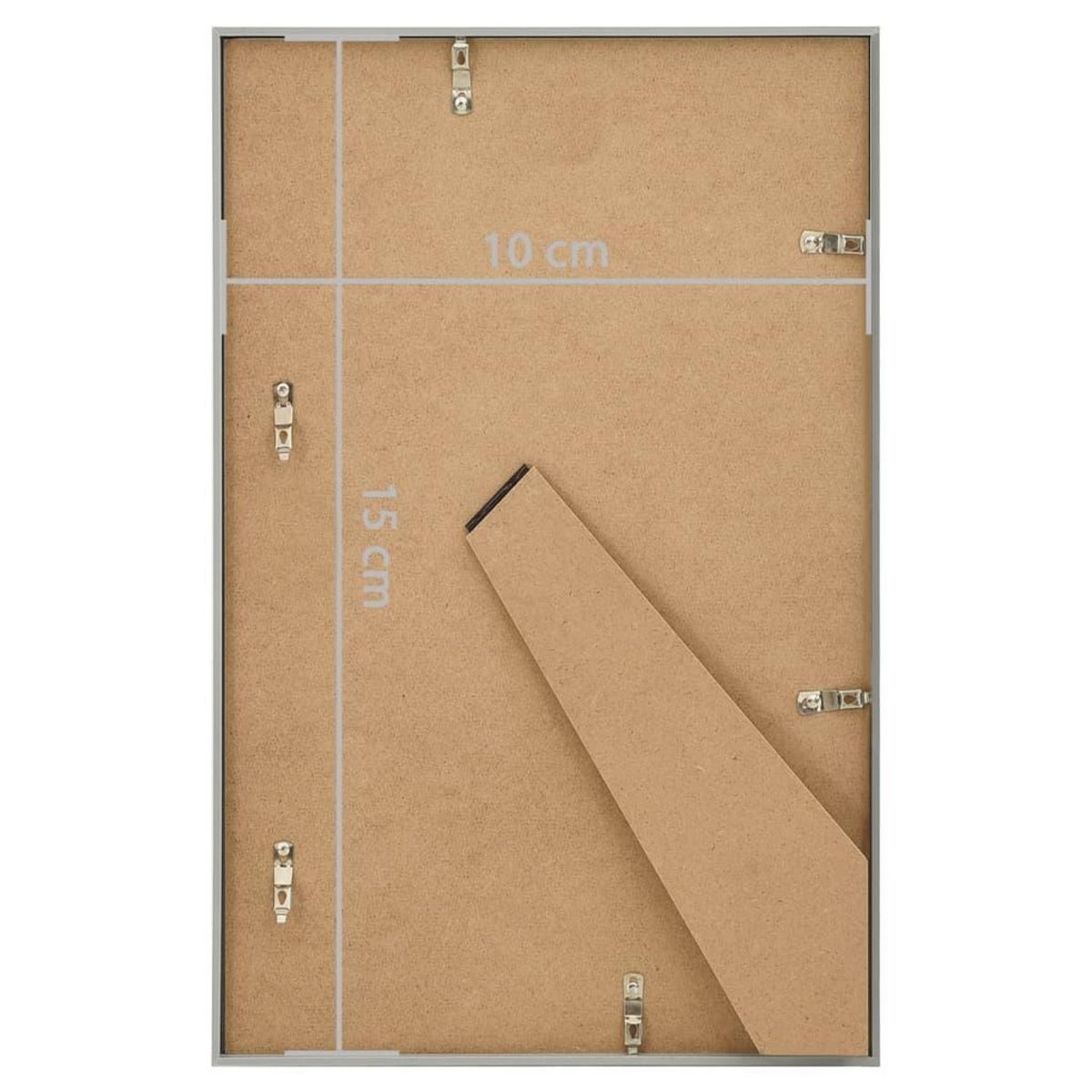 VIDAXL Collage de cadres photo 3 pcs de table Argente 10x15 cm MDF