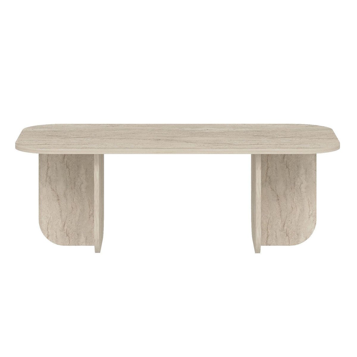 Habitat et Jardin Table basse en bois  Becaj  - 120 x 60 x 41 cm - Travertin