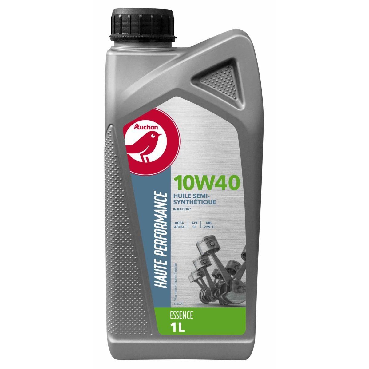 AUCHAN Huile moteur essence semi synthèse 10W40 1 L
