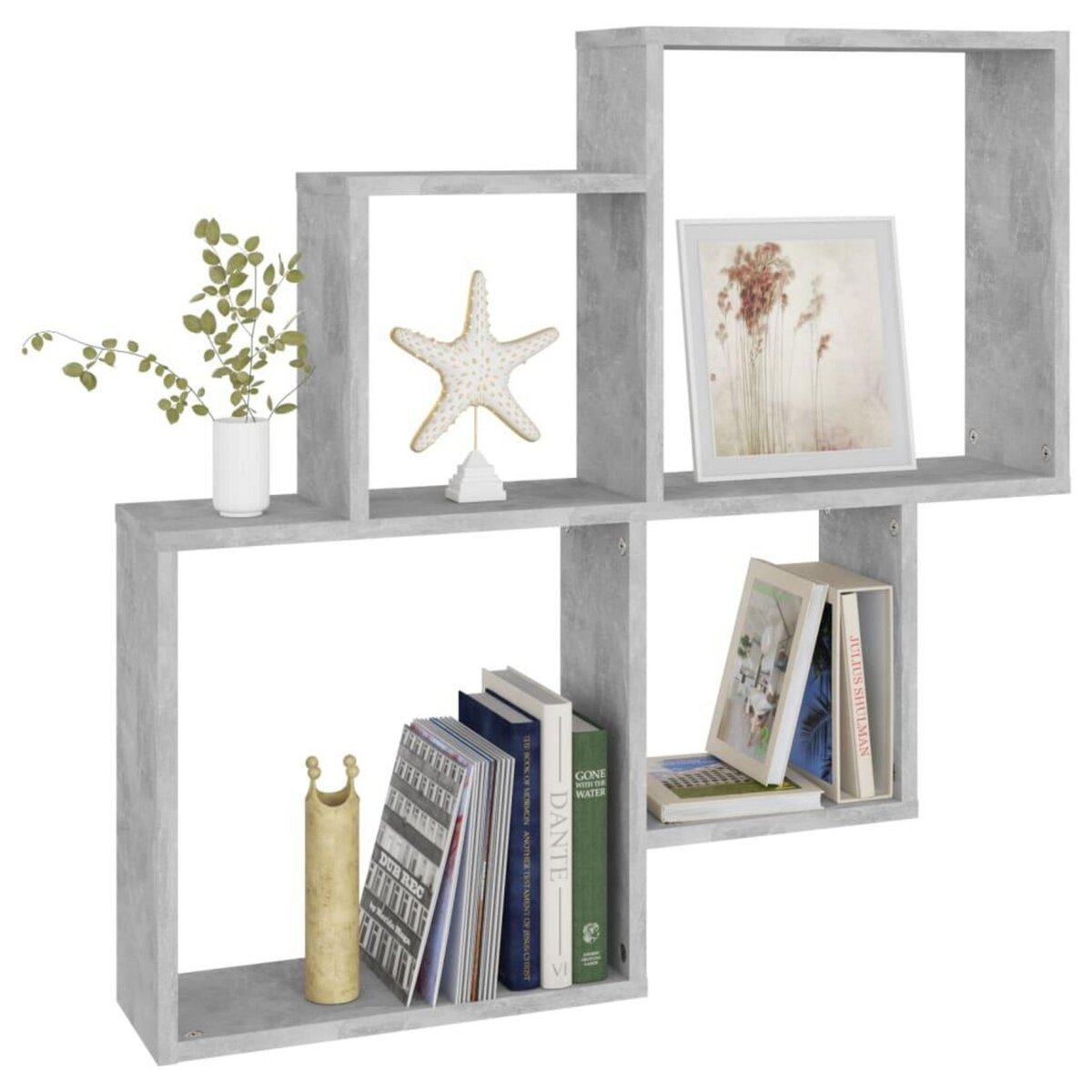 VIDAXL Etagere murale cube Gris beton 80x15x78,5 cm Bois d'ingenierie
