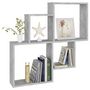 Voir la diapositive 5 : VIDAXL Etagere murale cube Gris beton 80x15x78,5 cm Bois d'ingenierie
