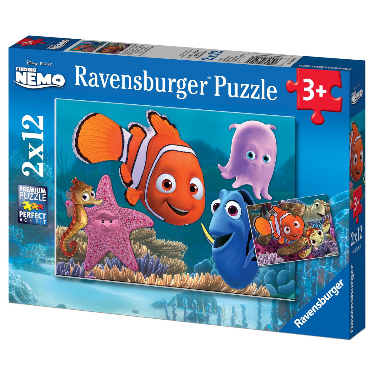 RAVENSBURGER Puzzles 2x12 pièces Némo le Petit Fugueur