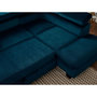 Voir la diapositive 6 : LISA DESIGN Nairobi - canapé d'angle convertible - en velours - 5 places - avec têtières - droit