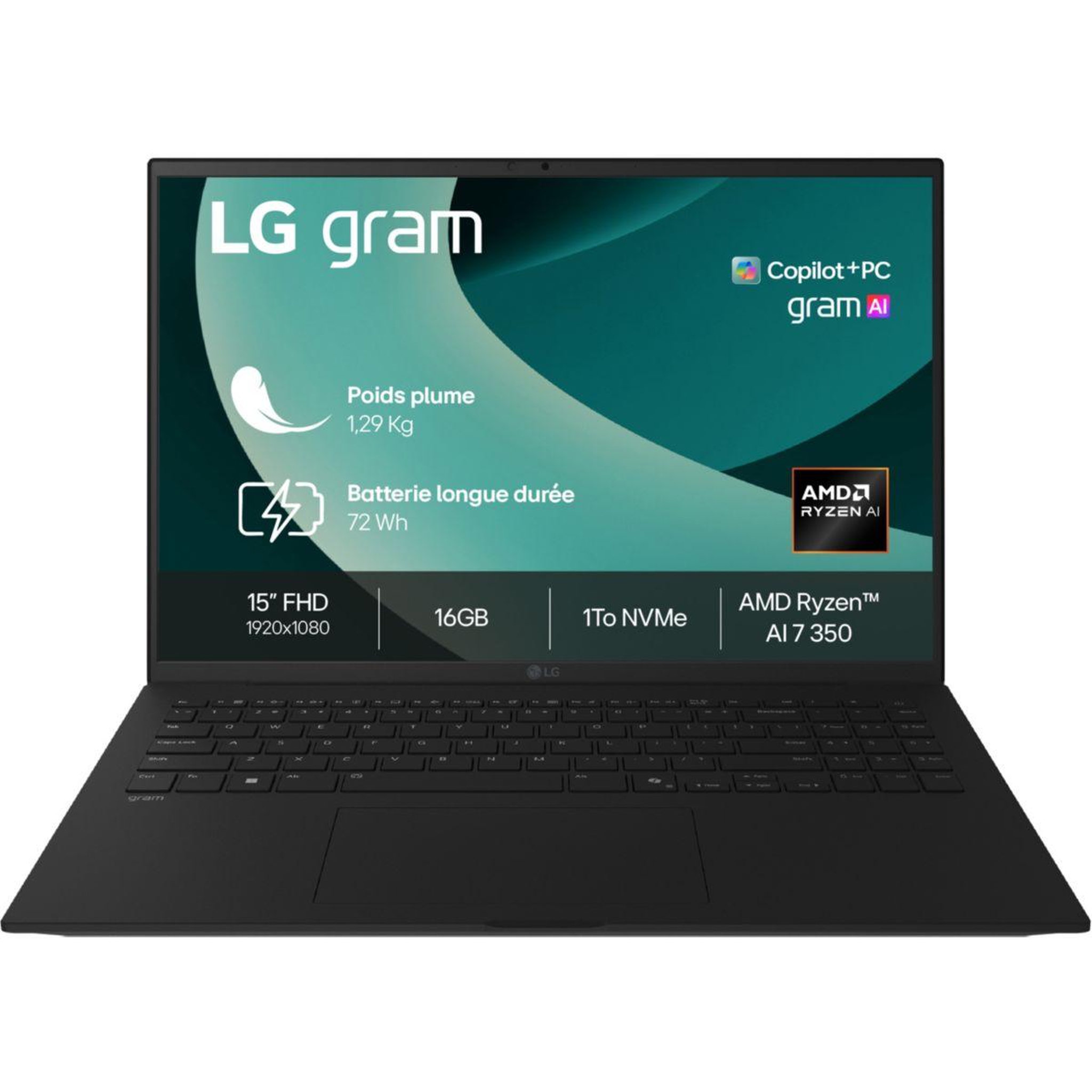 Voir la diapositive 1 : LG Ordinateur portable Gram 15Z80T-G.AU78F Copilot+