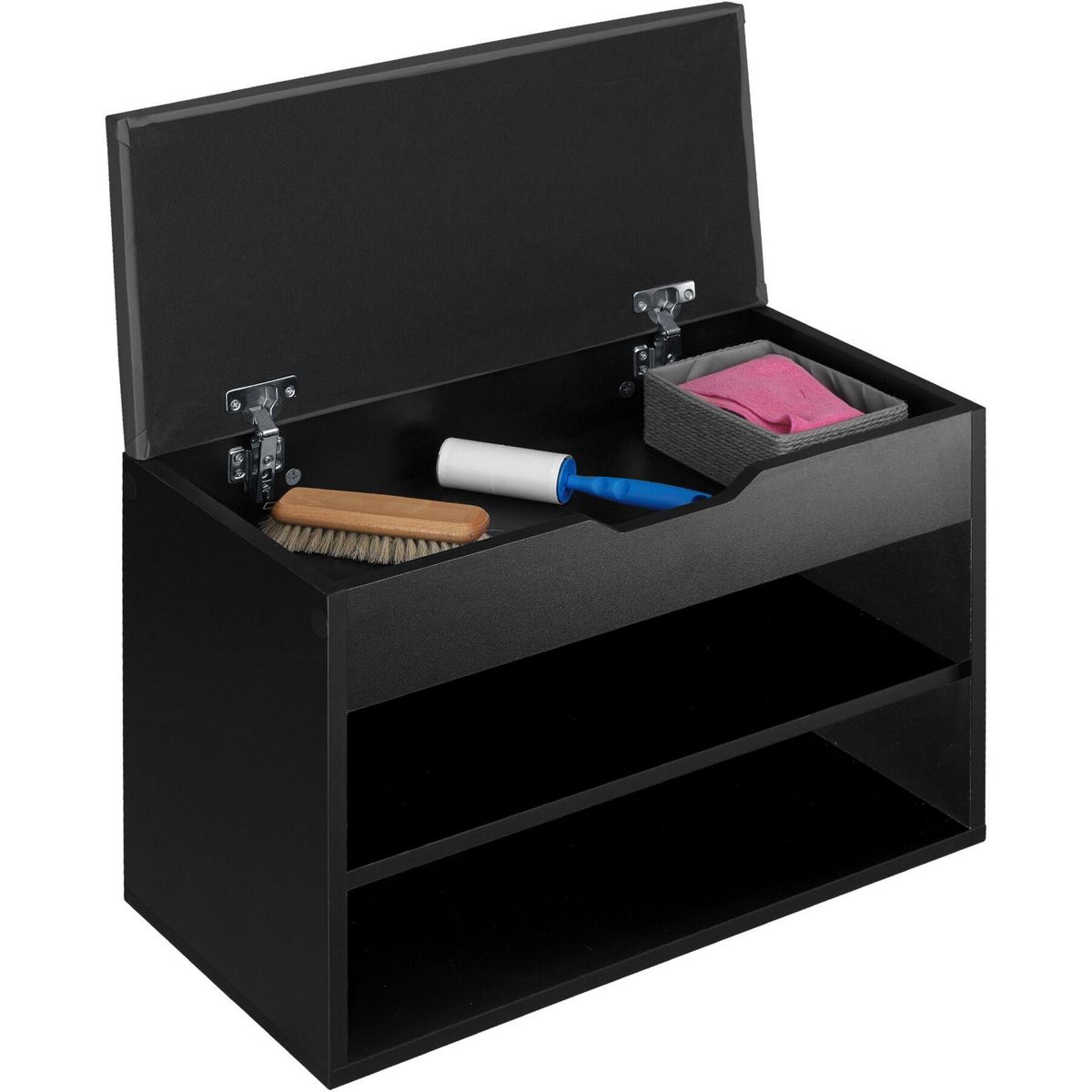 tectake Banc à chaussures pour 6 paires de chaussures noir