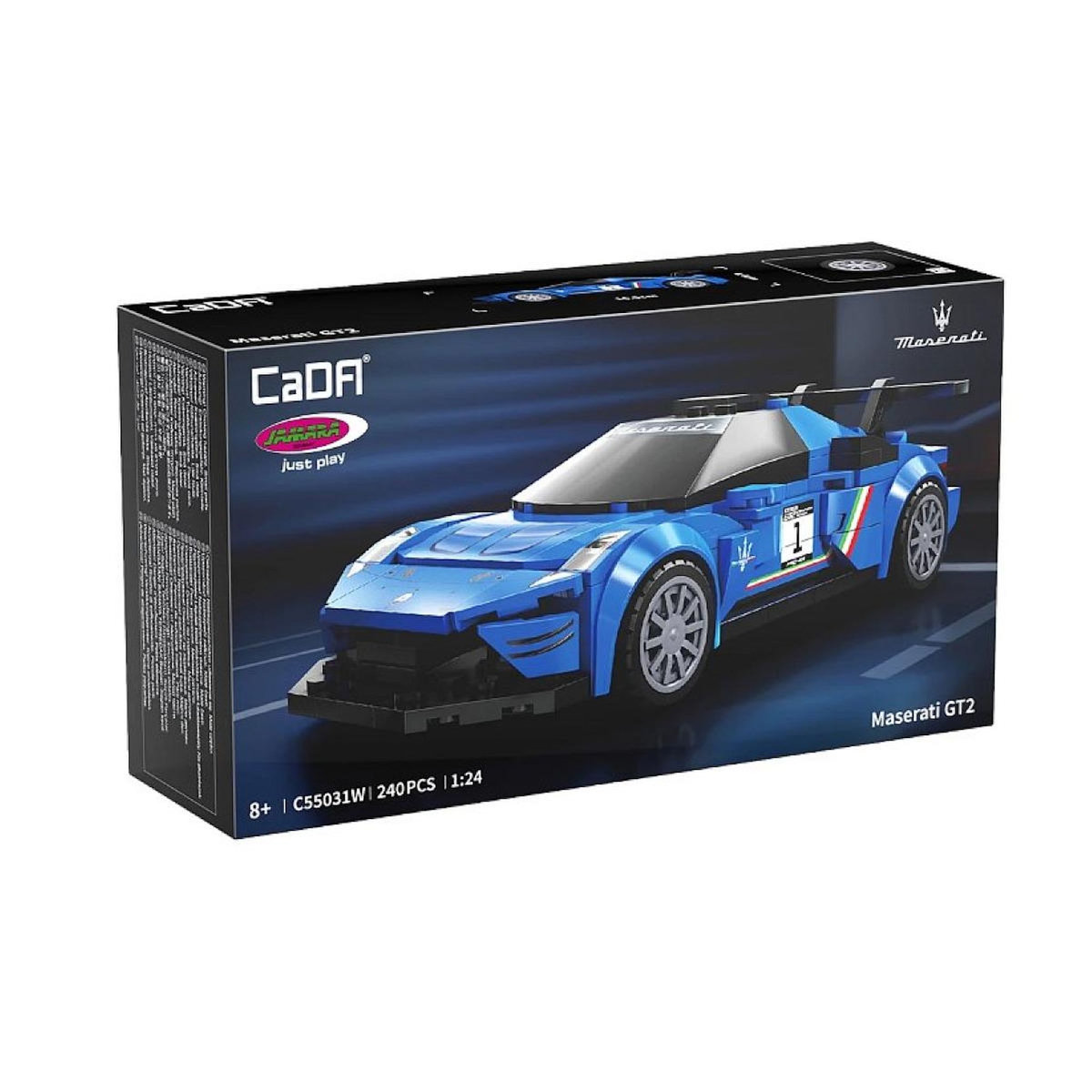 Jamara CaDA Maserati GT2 1:24 bleu Bricks