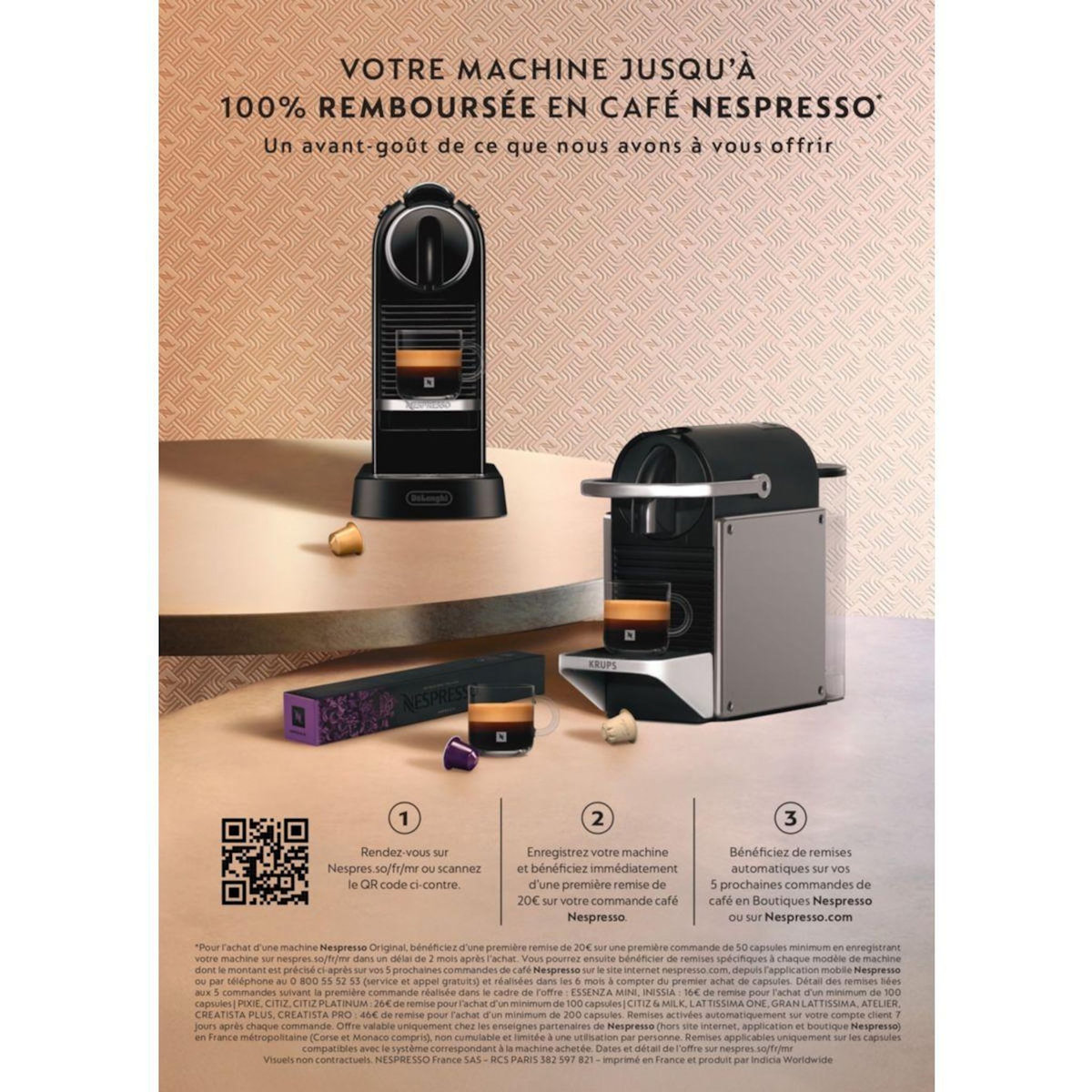 DELONGHI Nespresso EN80.CW NESPRESSO Inissia Vanille Crème