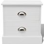 Voir la diapositive 3 : VIDAXL Table de chevet Blanc