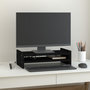 Voir la diapositive 1 : VIDAXL Support de moniteur Noir 50x27x15 cm Bois de pin solide