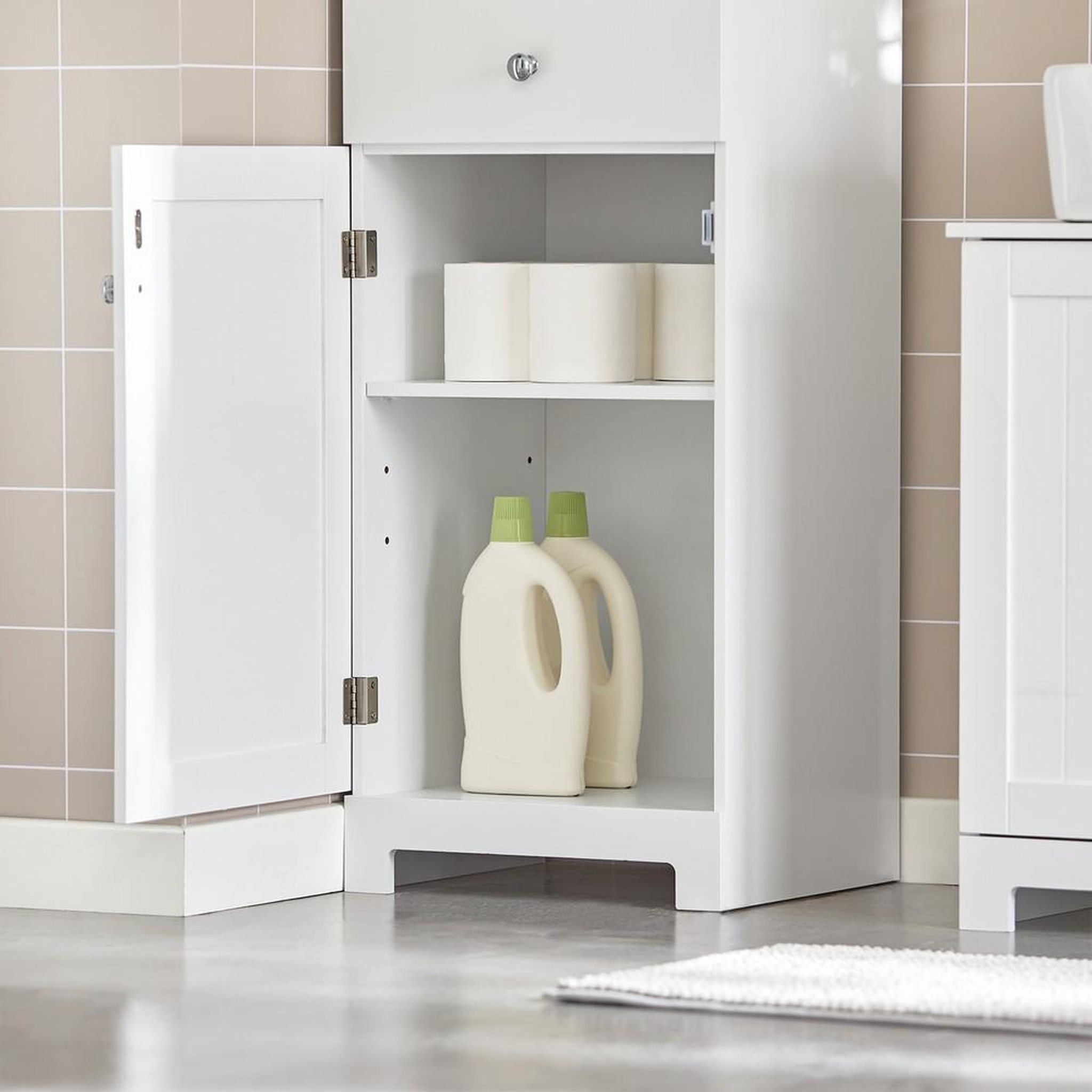 Voir la diapositive 4 : SOBUY SoBuy - Colonne De Salle De Bain à un tiroir - Moderne - BZR17