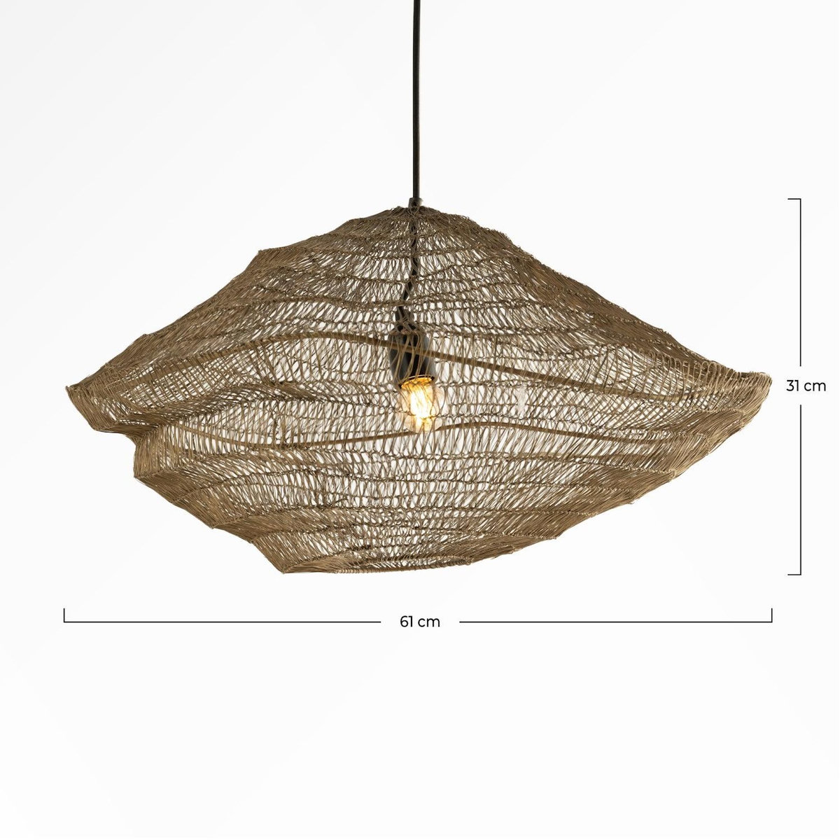 MAISON PAVANE Suspension en métal doré 61 cm-Ramo