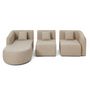 Voir la diapositive 2 : LISA DESIGN Ikare - canapé modulable d'angle gauche - 4 places - en tissu