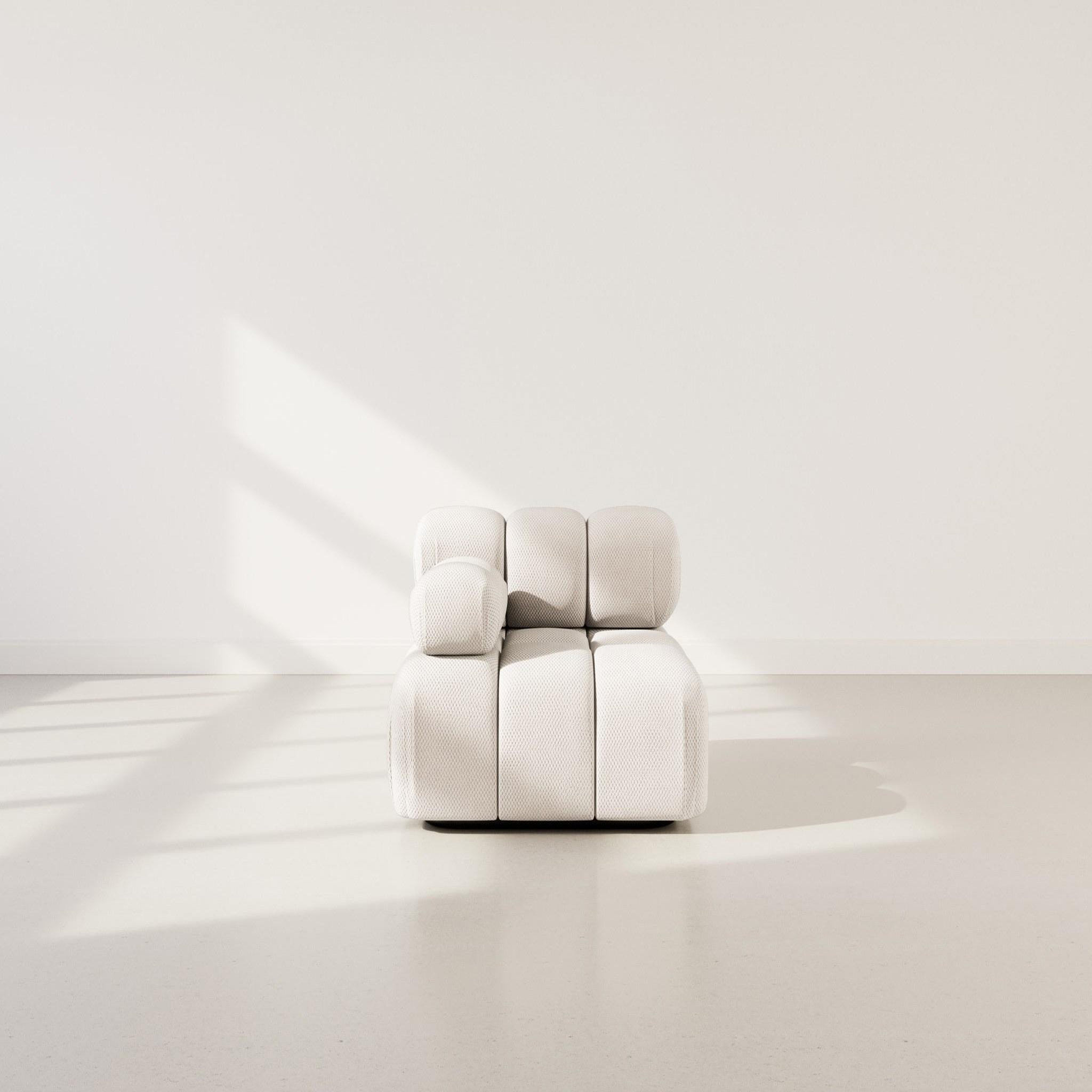 Voir la diapositive 2 : LISA DESIGN Ruby - module d'assise gauche en velours texturé