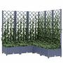 Voir la diapositive 3 : VIDAXL Jardiniere avec treillis bleu gris 120x120x121,5 cm PP