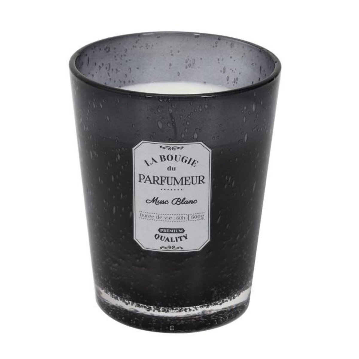 Paris Prix Bougie Parfumée en Verre  Bulle  16cm Musc Blanc