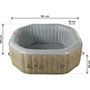 Voir la diapositive 4 : Habitat et Jardin Spa gonflable octo   New York   - 6 places - Gris clair/Marron