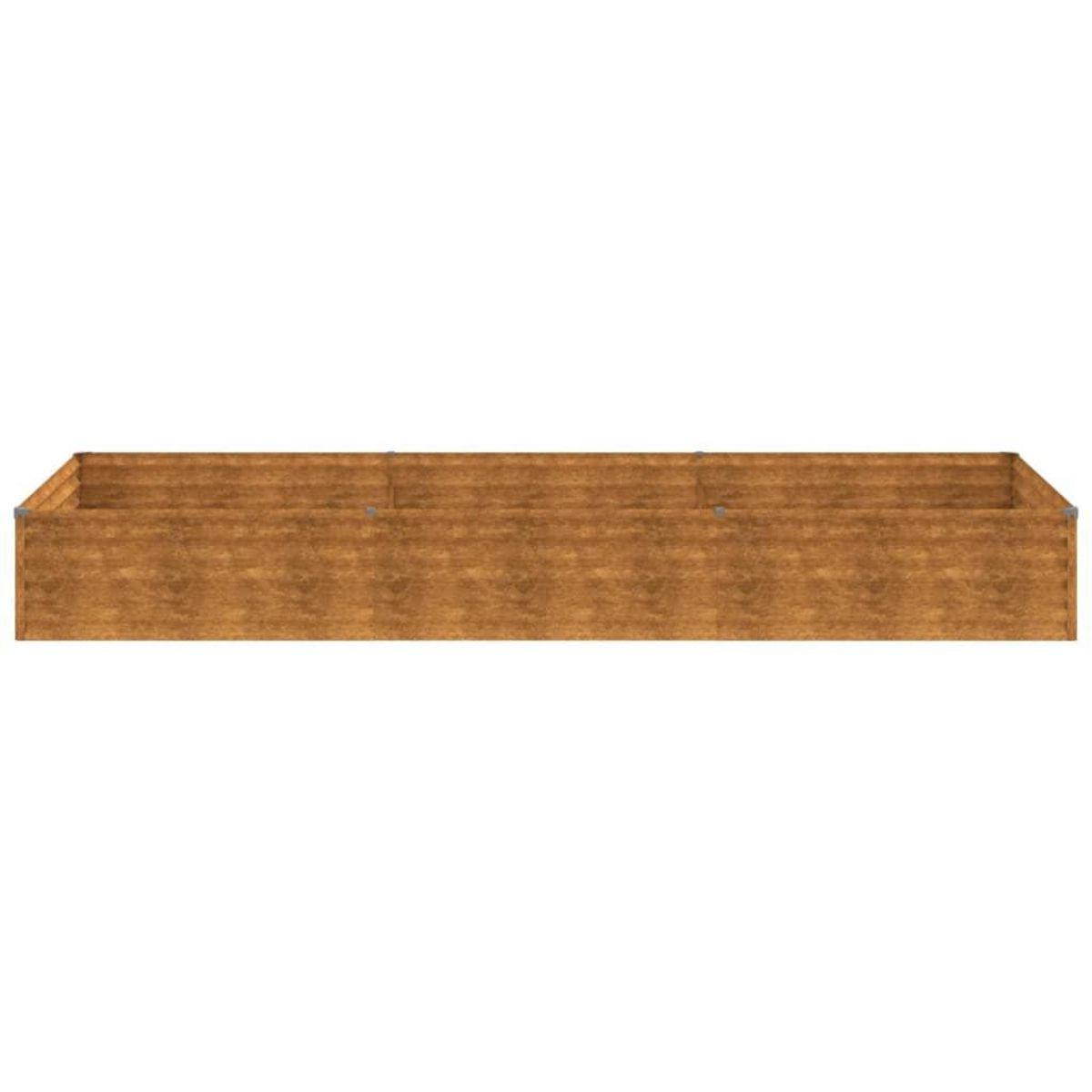 VIDAXL Lit sureleve de jardin 291x100x36 cm acier corten
