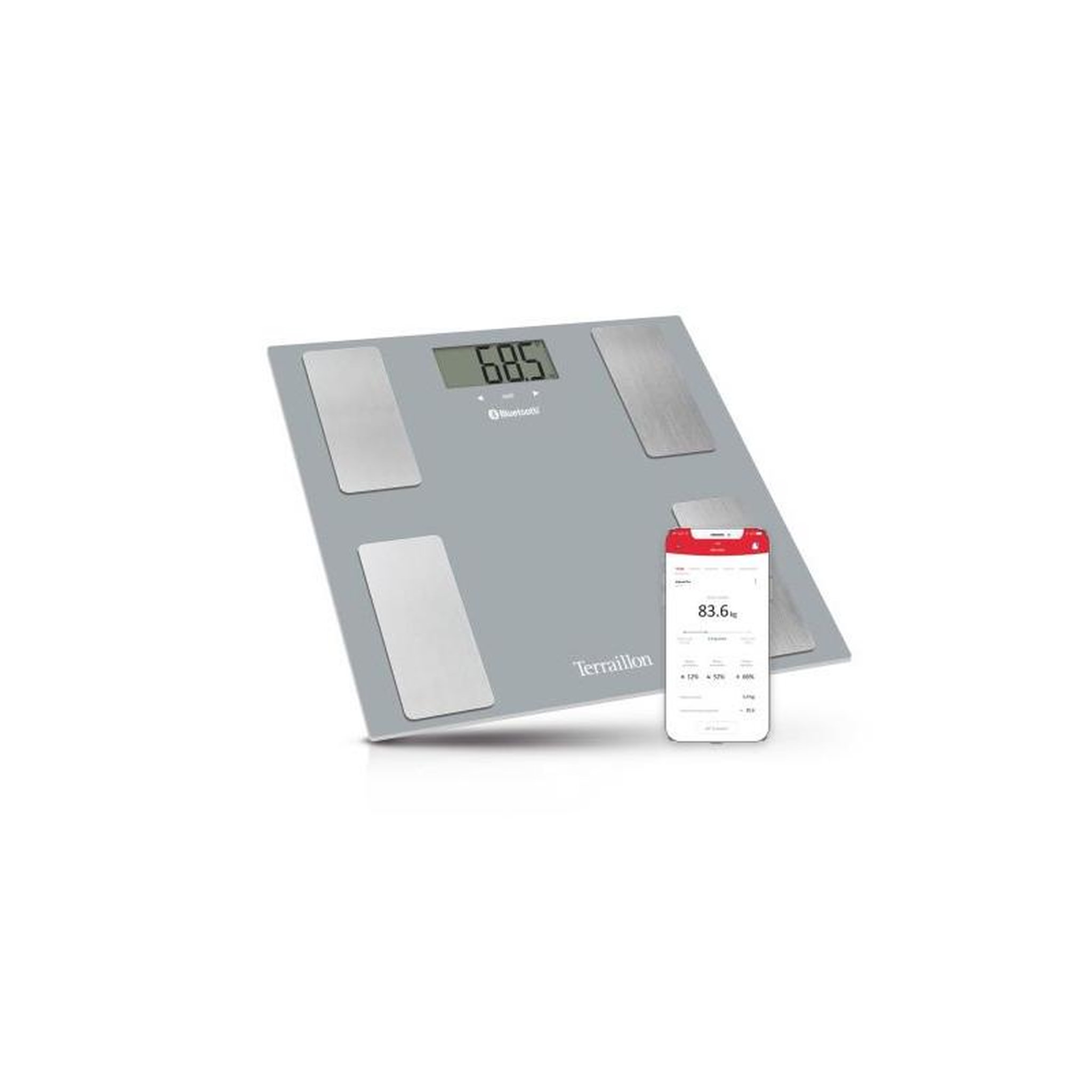 Terraillon Pèse personne impédancemètre connecté Terraillon Smart Connect Gris
