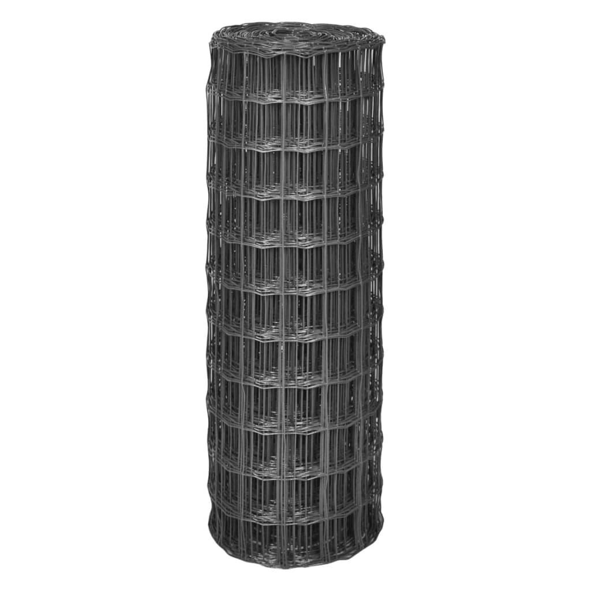 Voir la diapositive 2 : VIDAXL Cloture Euro Acier 25 x 1,2 m Gris