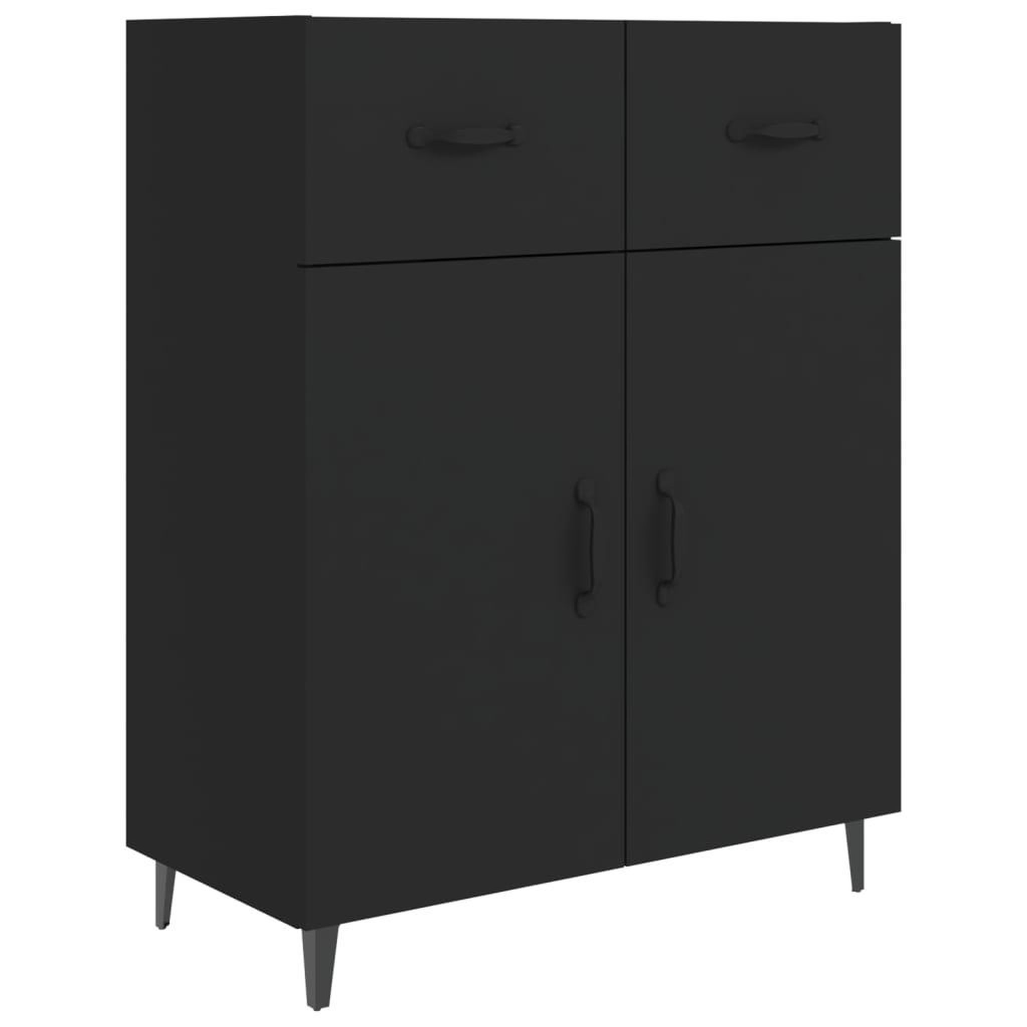 Voir la diapositive 2 : VIDAXL Buffet noir 69,5x34x90 cm bois d'ingenierie