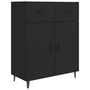 Voir la diapositive 2 : VIDAXL Buffet noir 69,5x34x90 cm bois d'ingenierie