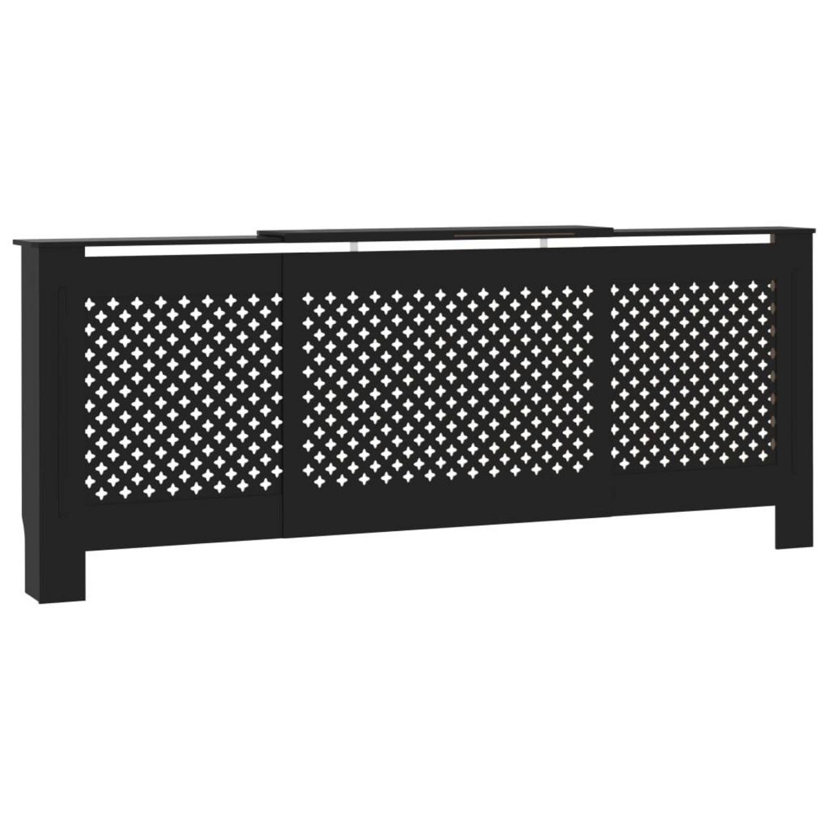 VIDAXL Cache-radiateur MDF Noir 205 cm
