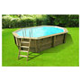 Voir la diapositive 3 : UBBINK Piscine hors sol bois octogonale- 355x550x120cm - Liner Bleu -OCEA