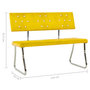 Voir la diapositive 6 : VIDAXL Banc 110 cm Jaune moutarde Velours